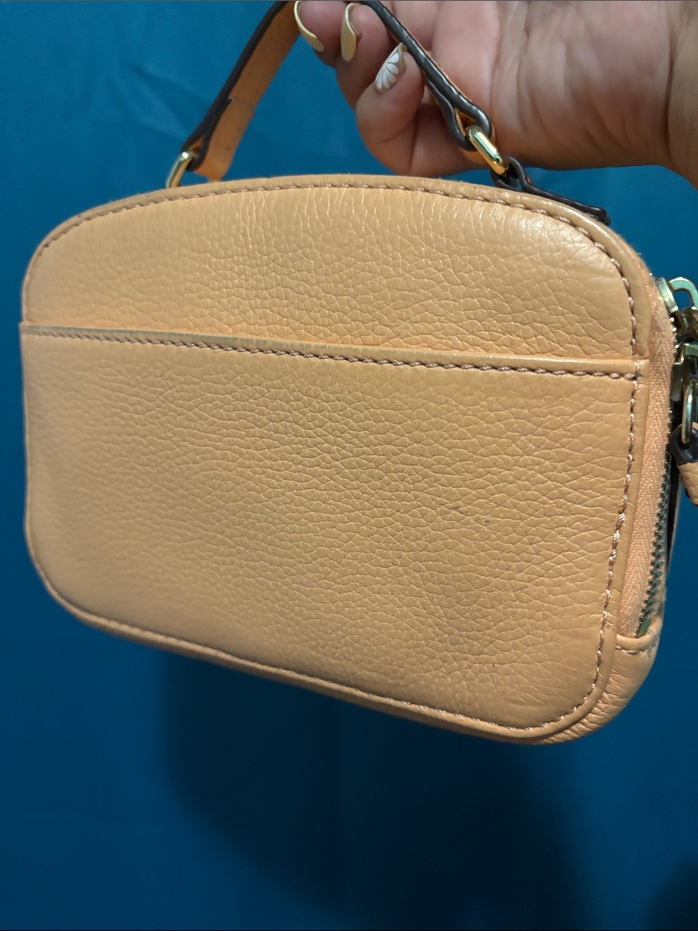 Dooney & Bourke Peach Pebble Leather Mini Carryall/crossbody - Picture 2 of 6
